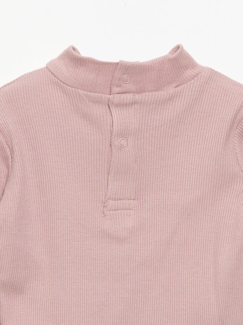 Maglia sottogiacca a costine Rosa - Kiabi