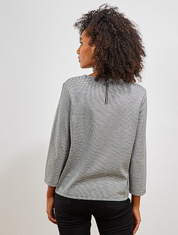 Maglia stampa 'pied de poule' - Kiabi