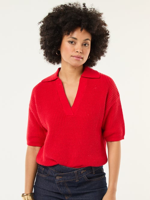 Maglia stile polo con scollo a V - Kiabi