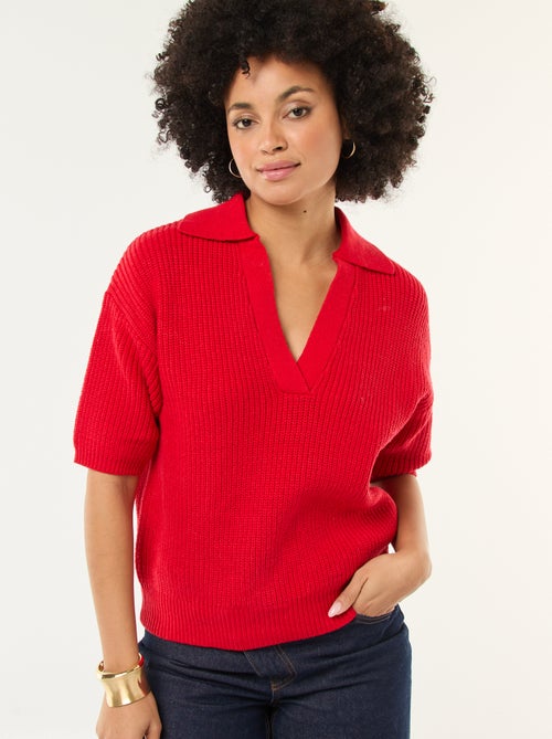 Maglia stile polo con scollo a V - Kiabi