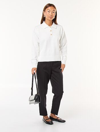 Maglia stile polo in maglia stretch
