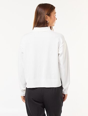 Maglia stile polo in maglia stretch