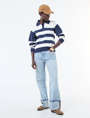 Maglia stile polo in maglia stretch