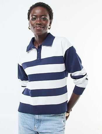 Maglia stile polo in maglia stretch