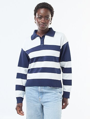 Maglia stile polo in maglia stretch