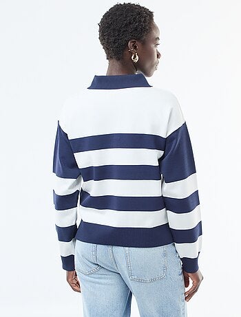 Maglia stile polo in maglia stretch