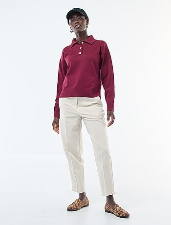 Maglia stile polo in maglia stretch