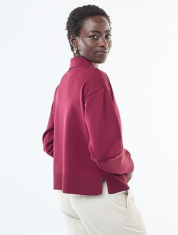 Maglia stile polo in maglia stretch