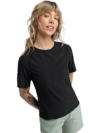 Maglia tecnica a maniche corte da bikepacking da donna ciclismo donna map