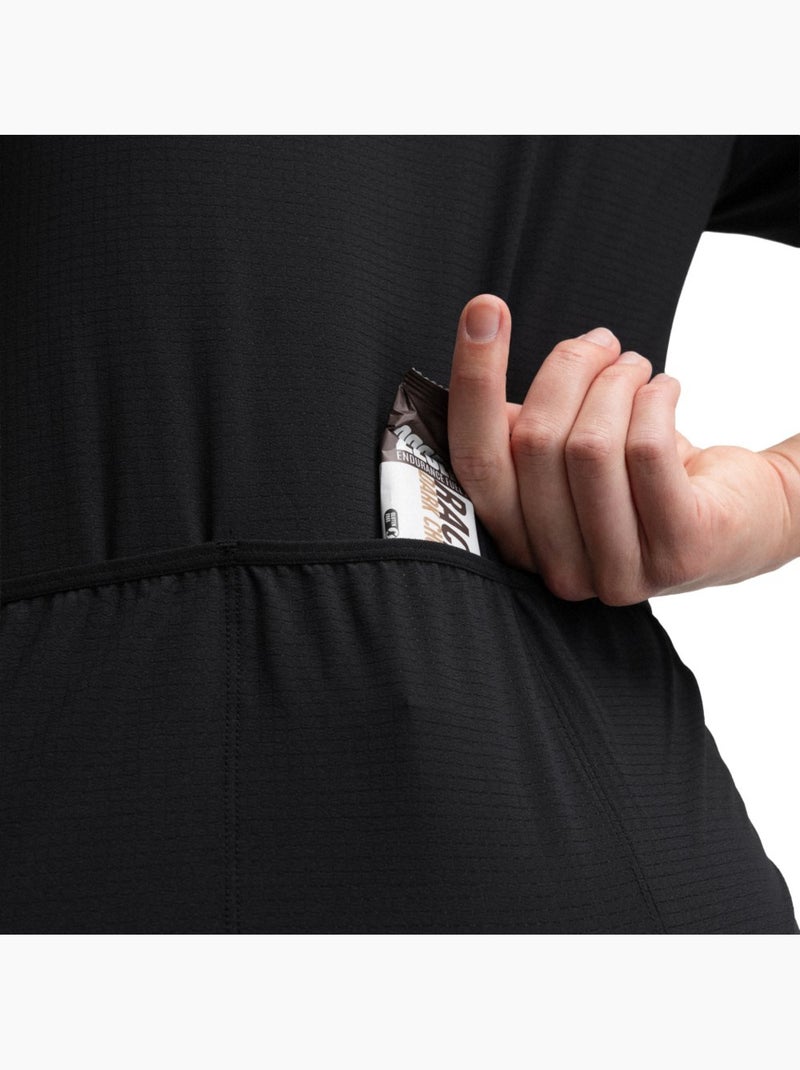 Maglia tecnica a maniche corte da bikepacking da donna ciclismo donna map Nero - Kiabi