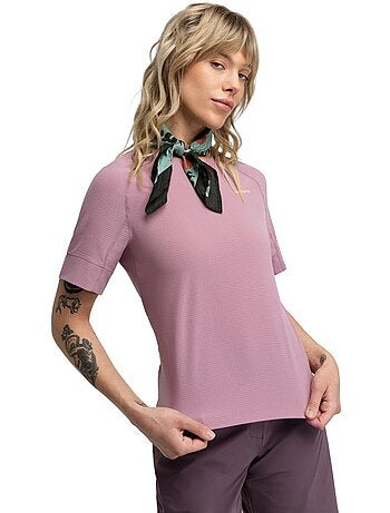 Maglia tecnica a maniche corte da bikepacking da donna ciclismo donna map