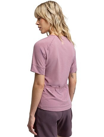 Maglia tecnica a maniche corte da bikepacking da donna ciclismo donna map