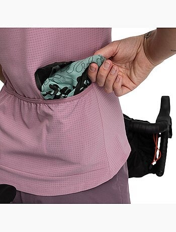 Maglia tecnica a maniche corte da bikepacking da donna ciclismo donna map