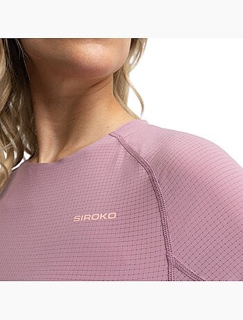 Maglia tecnica a maniche corte da bikepacking da donna ciclismo donna map