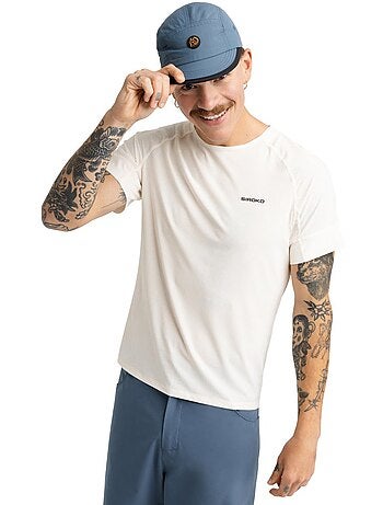 Maglia tecnica a maniche corte da bikepacking da uomo ciclismo uomo pilgrim sand