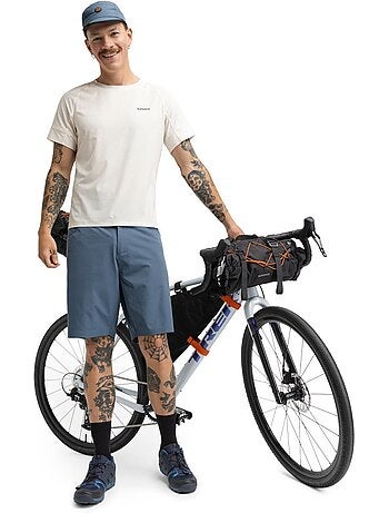 Maglia tecnica a maniche corte da bikepacking da uomo ciclismo uomo pilgrim sand
