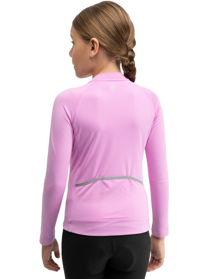 Maglia termica da ciclismo a maniche lunghe bambina ciclismo bambini e bambine k Rosa - Kiabi