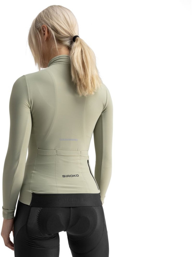 Maglia termica da ciclismo a maniche lunghe donna ciclismo donna m7 erbe Verde - Kiabi