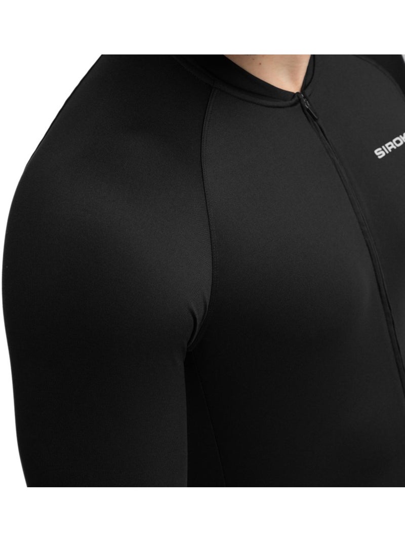 Maglia termica da ciclismo a maniche lunghe uomo ciclismo uomo core greylock Nero - Kiabi
