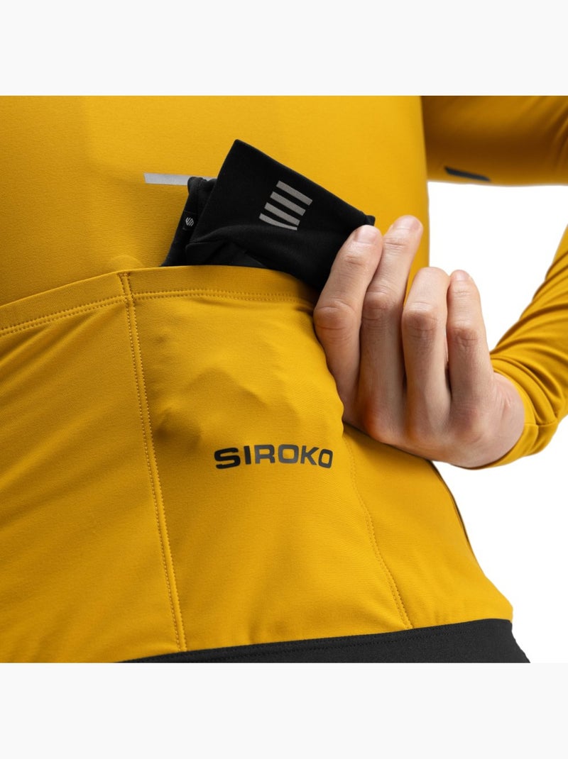 Maglia termica da ciclismo a maniche lunghe uomo ciclismo uomo m7 beixalis Giallo - Kiabi