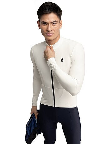 Maglia termica da ciclismo a maniche lunghe uomo ciclismo uomo m7 egret