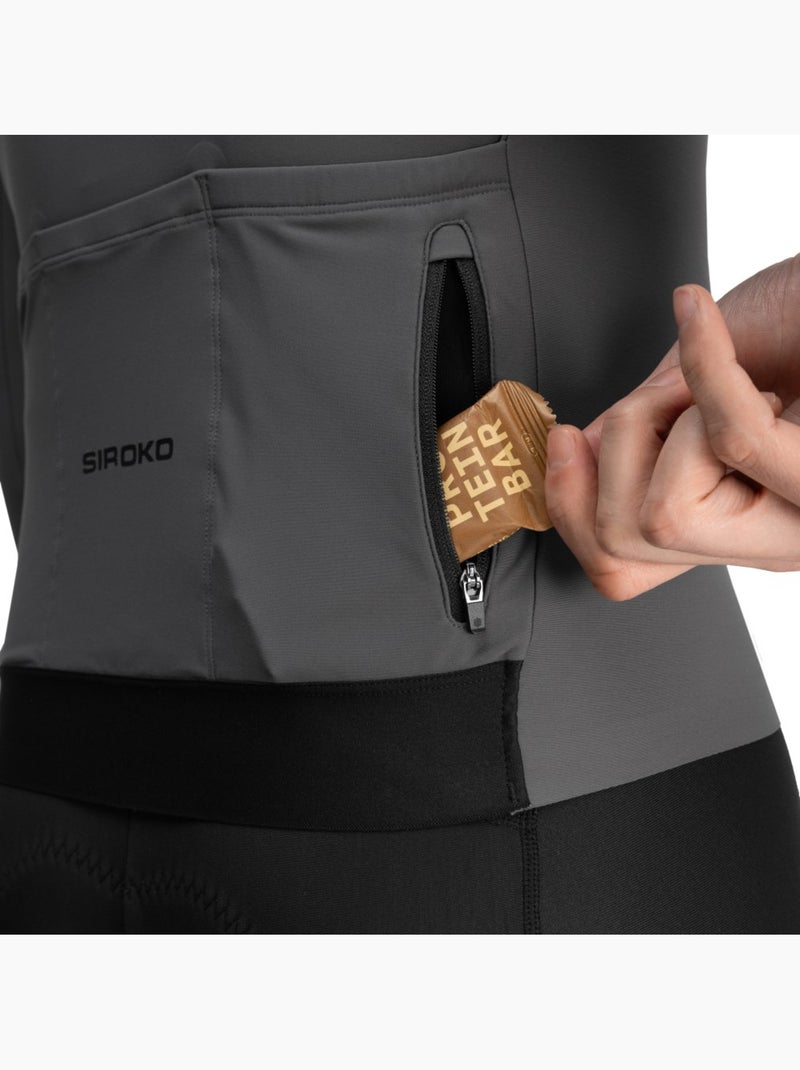 Maglia termica da ciclismo a maniche lunghe uomo ciclismo uomo m7 sampeyre Bianco Grigio - Kiabi