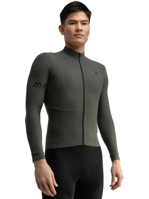 Maglia termica da ciclismo a maniche lunghe uomo ciclismo uomo m7 spinacia - Kiabi