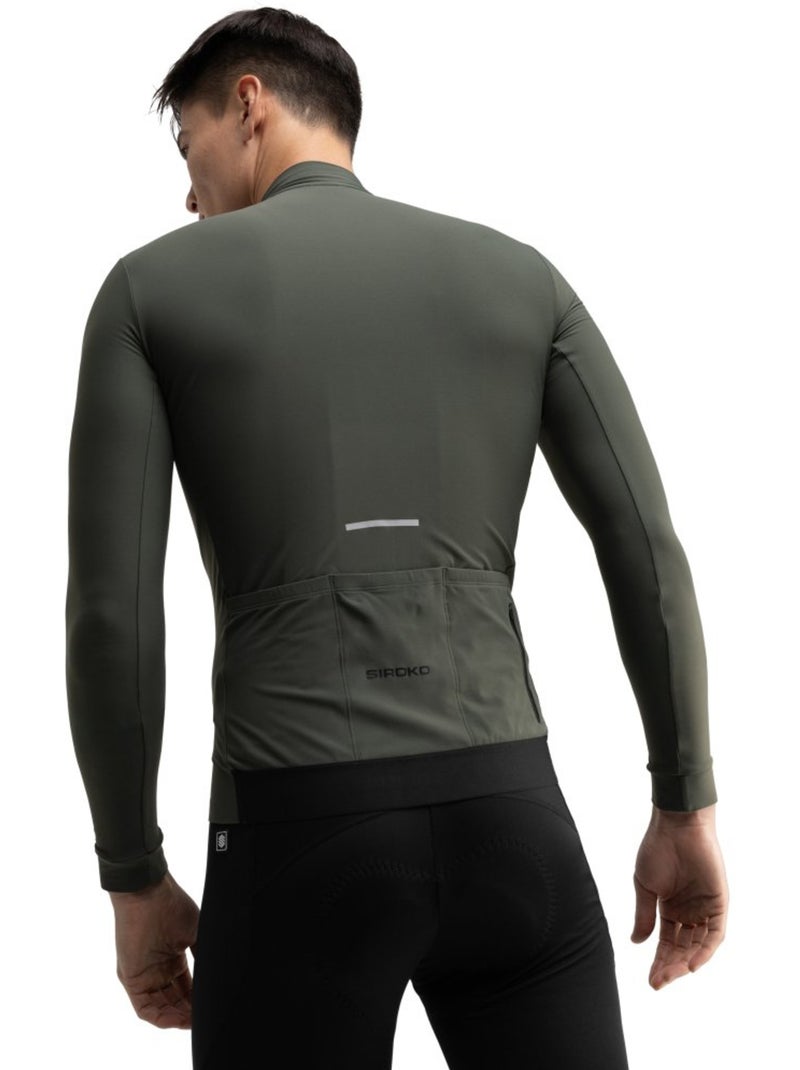Maglia termica da ciclismo a maniche lunghe uomo ciclismo uomo m7 spinacia Bianco Grigio - Kiabi