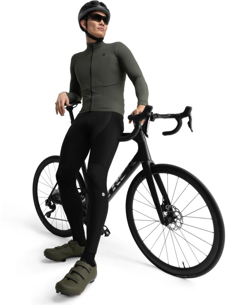 Maglia termica da ciclismo a maniche lunghe uomo ciclismo uomo m7 spinacia Bianco Grigio - Kiabi