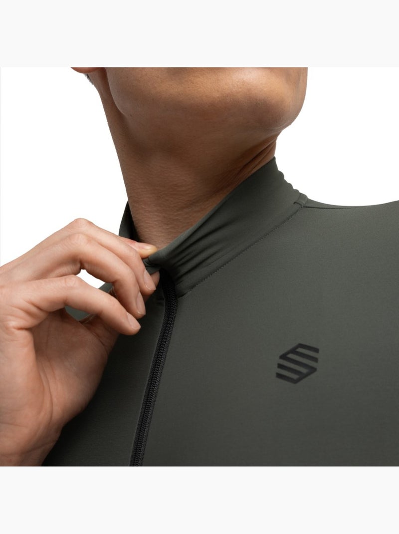 Maglia termica da ciclismo a maniche lunghe uomo ciclismo uomo m7 spinacia Bianco Grigio - Kiabi