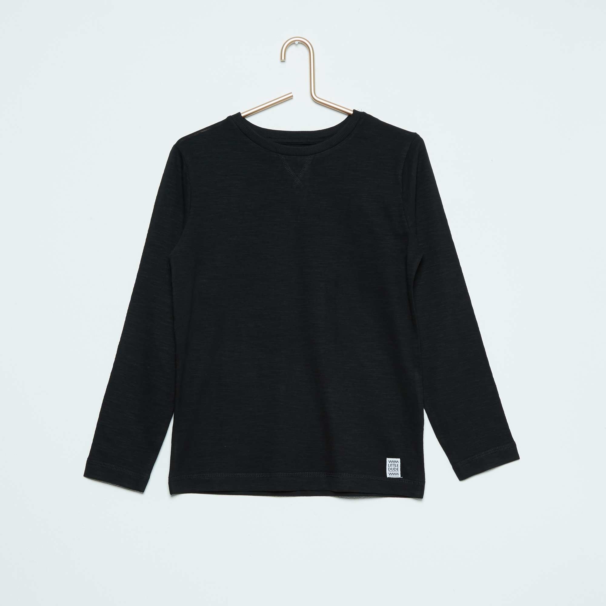 Maglietta Bambini Maniche Lunghe Bio - 100% Cotone, Tinta Unita - Foto 5