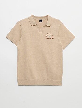 Maglia tipo polo a maniche corte