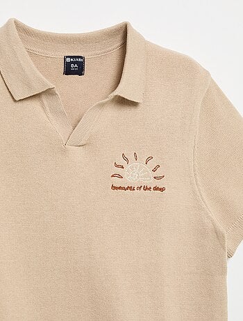 Maglia tipo polo a maniche corte