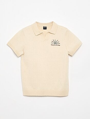 Maglia tipo polo a maniche corte