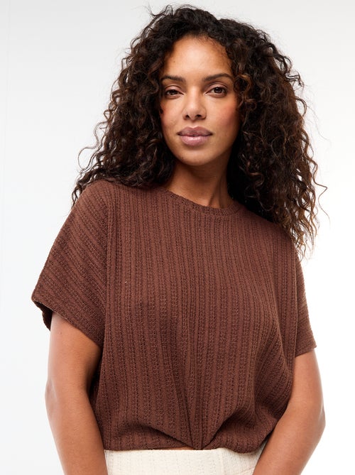 Maglia traforata a maniche corte - Kiabi