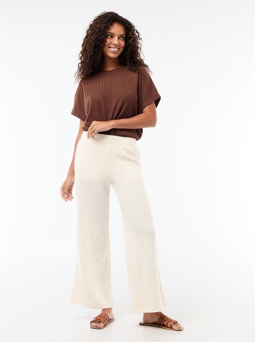 Maglia traforata a maniche corte - Kiabi