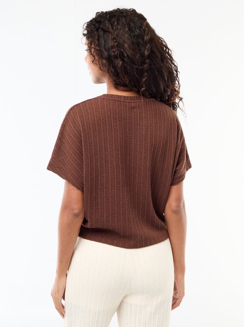 Maglia traforata a maniche corte - Kiabi