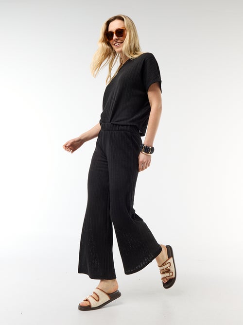 Maglia traforata a maniche corte - Kiabi