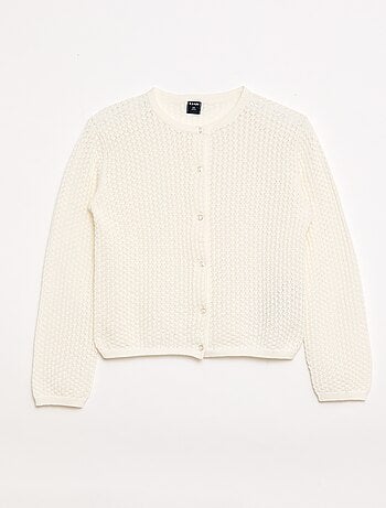 Maglia traforata con scollo rotondo