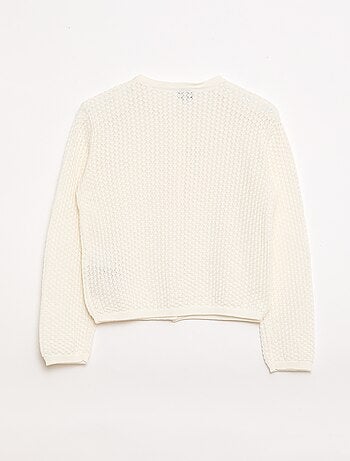 Maglia traforata con scollo rotondo