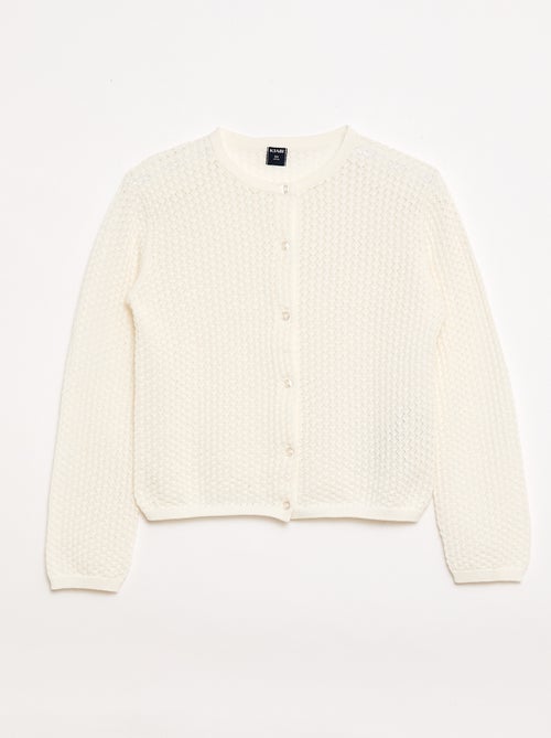 Maglia traforata con scollo rotondo - Kiabi