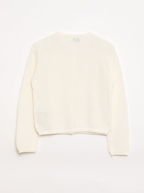 Maglia traforata con scollo rotondo - Kiabi