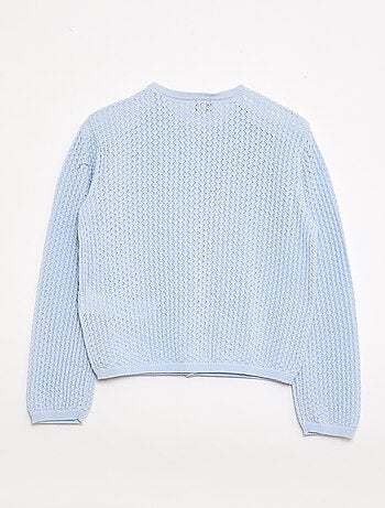 Maglia traforata con scollo rotondo