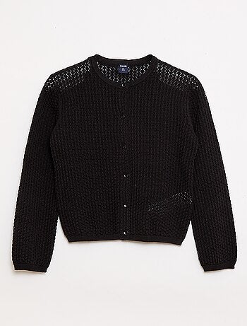 Maglia traforata con scollo rotondo