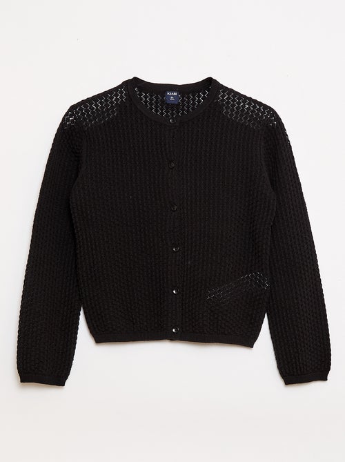 Maglia traforata con scollo rotondo - Kiabi