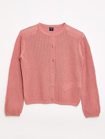 Maglia traforata con scollo rotondo