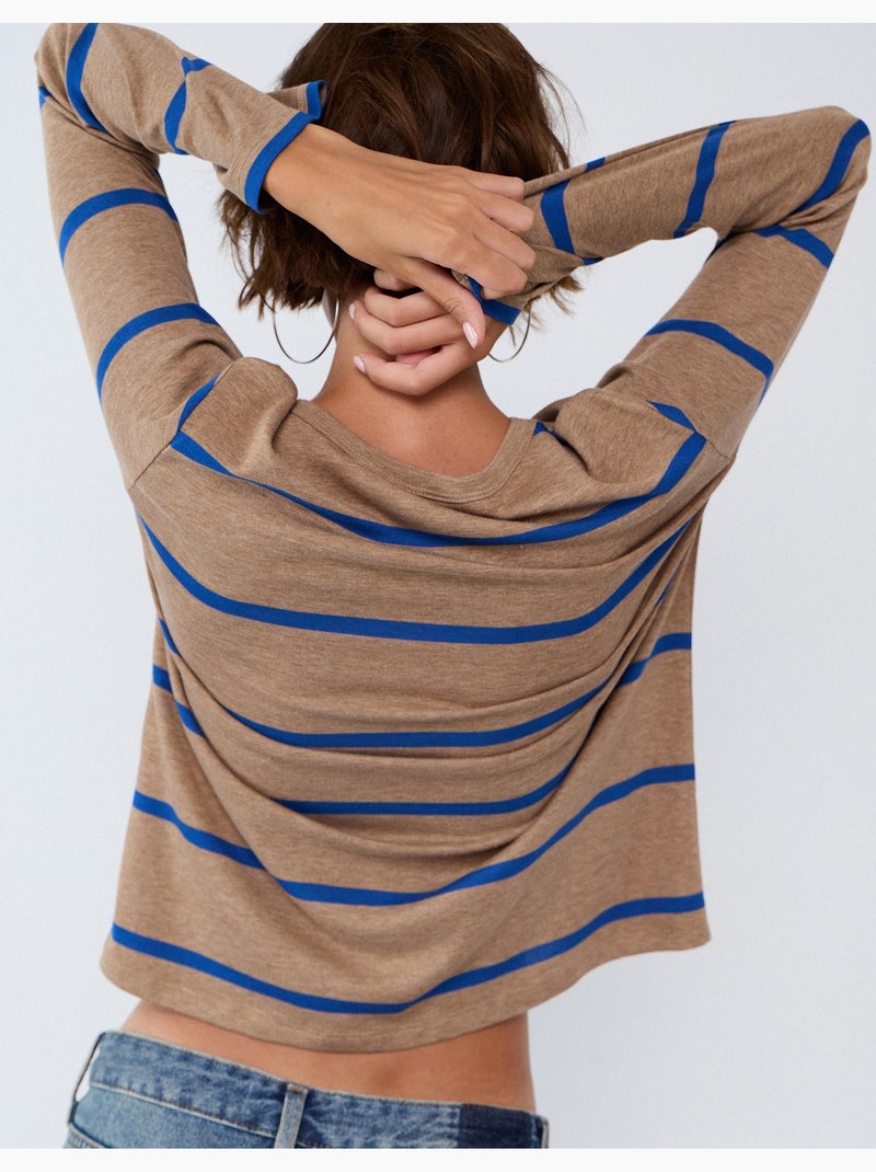 Maglie a maglietta a maniche lunghe, mo fashion Blu - Kiabi