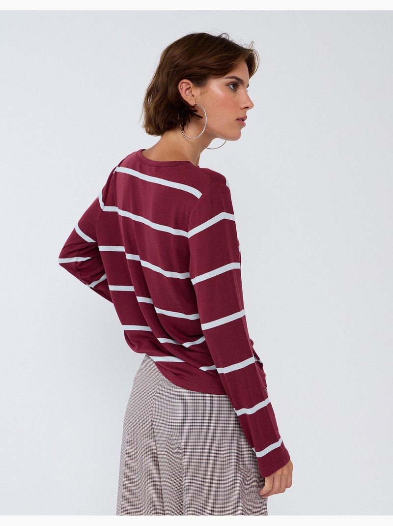 Maglie a maglietta a maniche lunghe, mo fashion Rosso - Kiabi