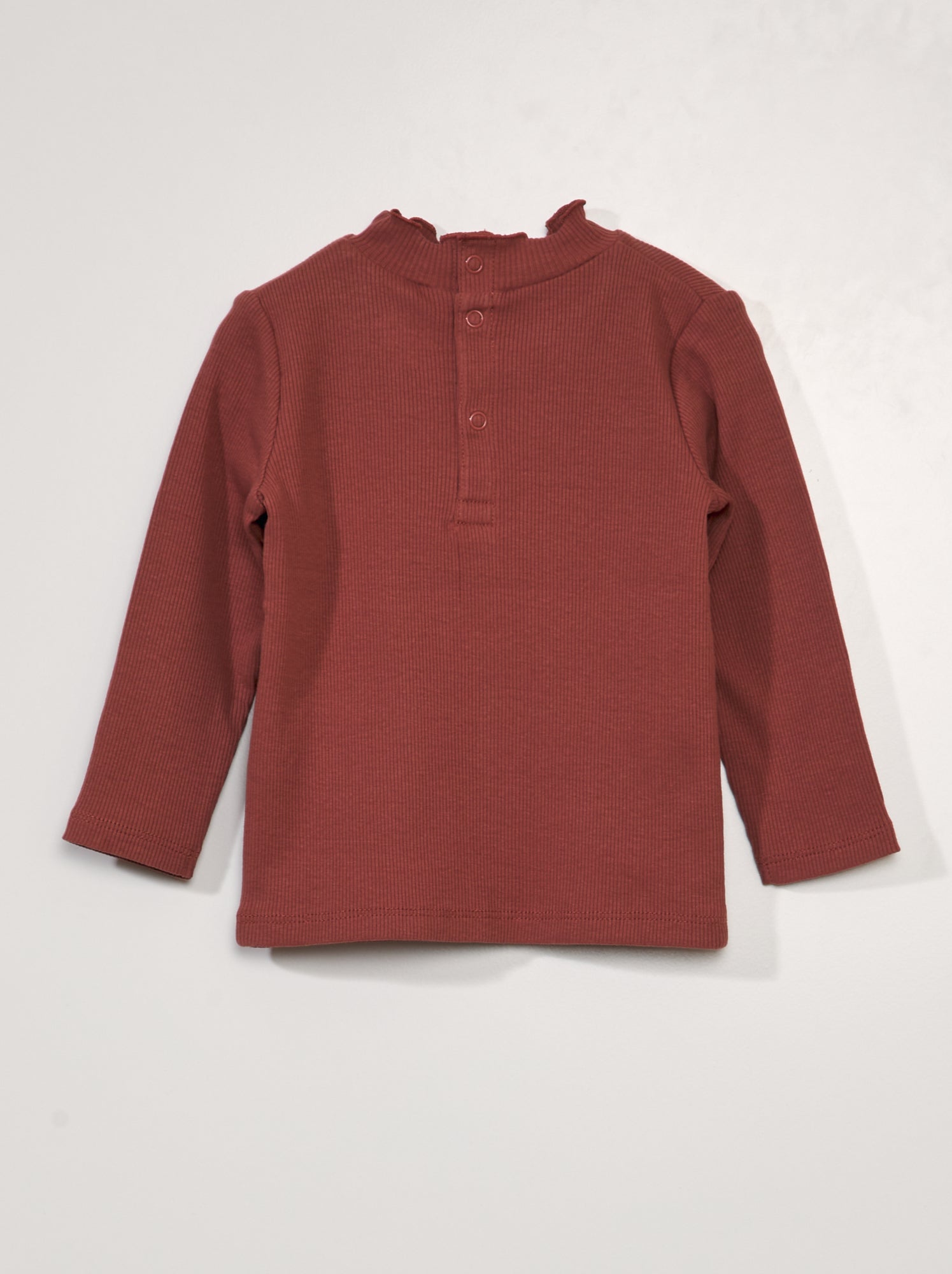 Maglietta Basic A Coste Cecil Donna, Aderente, Girocollo, Cotone Con Elastan