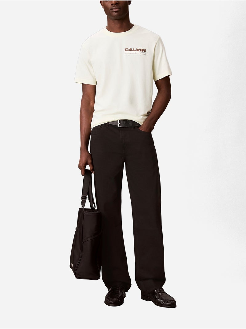 Maglietta a girocollo - Calvin Klein Bianco Beige - Kiabi